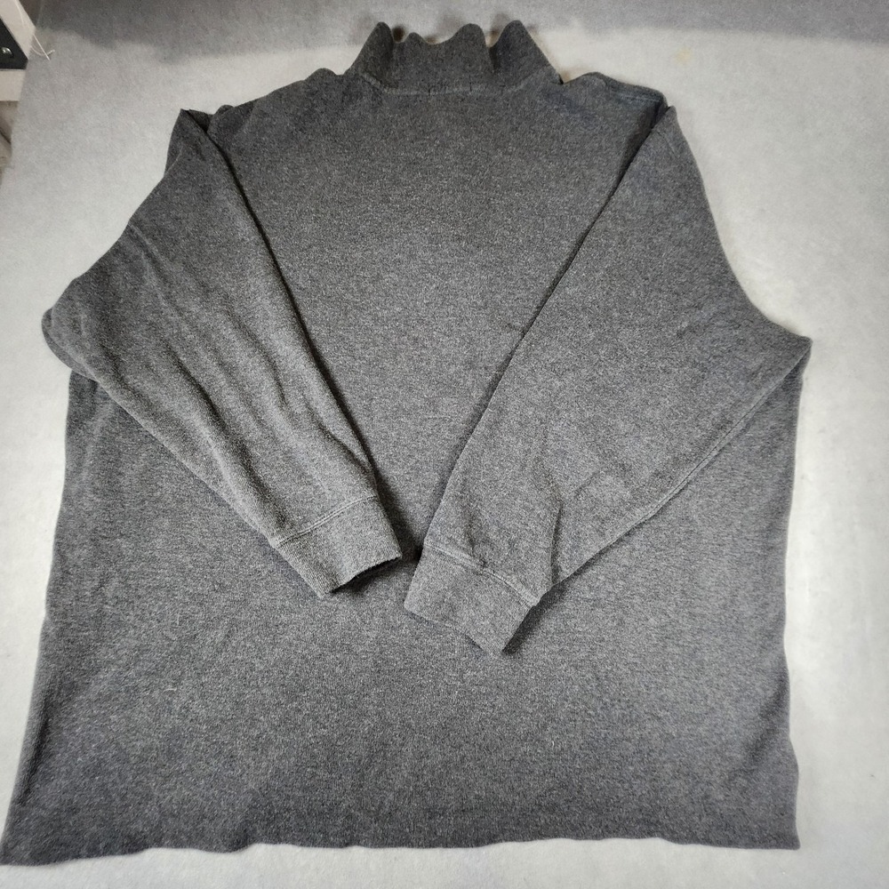 Polo Ralph Lauren Sweater Mens 3XB Charcoal Gray Quarter Zip Estate Rib Pullover - Picture 11 of 11